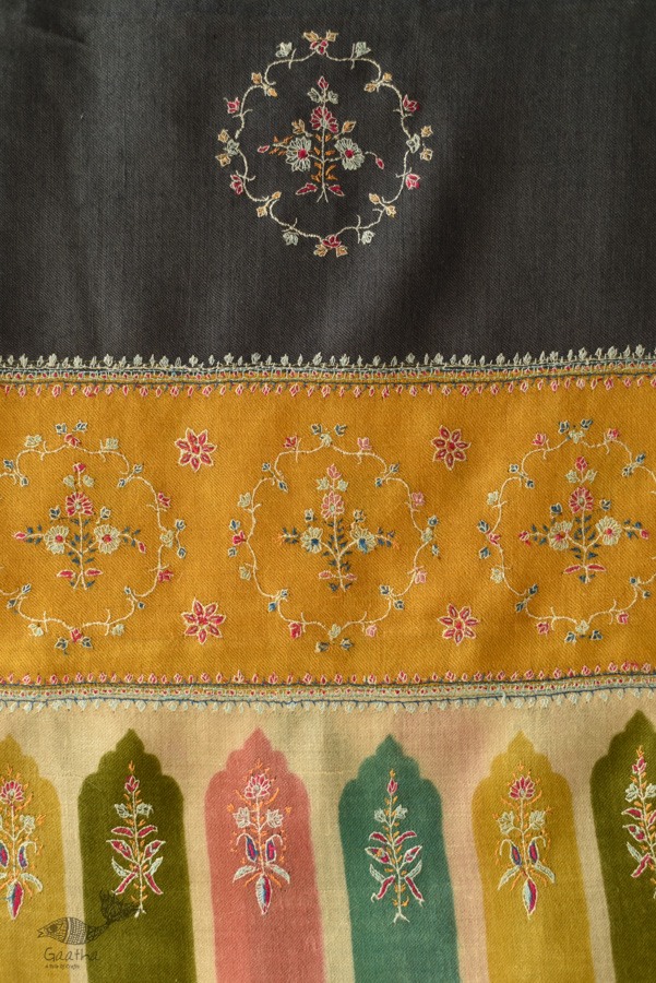 shop Kashmiri Pashmina Shawl with Sozni Jamawar Embroidery