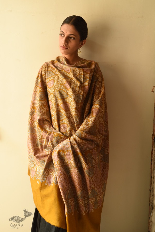 shop Sozni Jamawar Embroidered Kashmiri Pashmina Shawl