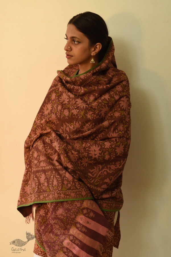 shop Old Antique Dorukha Jamawar Pashmina Shawl