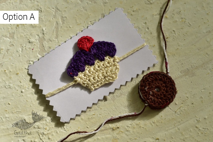 shop online latest collection of handmade crochet rakhi sets