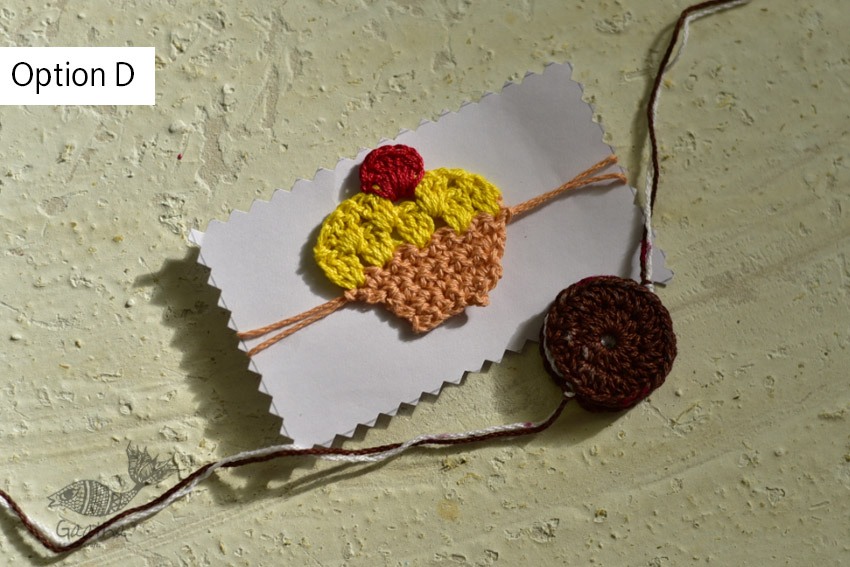 shop online latest collection of handmade crochet rakhi sets