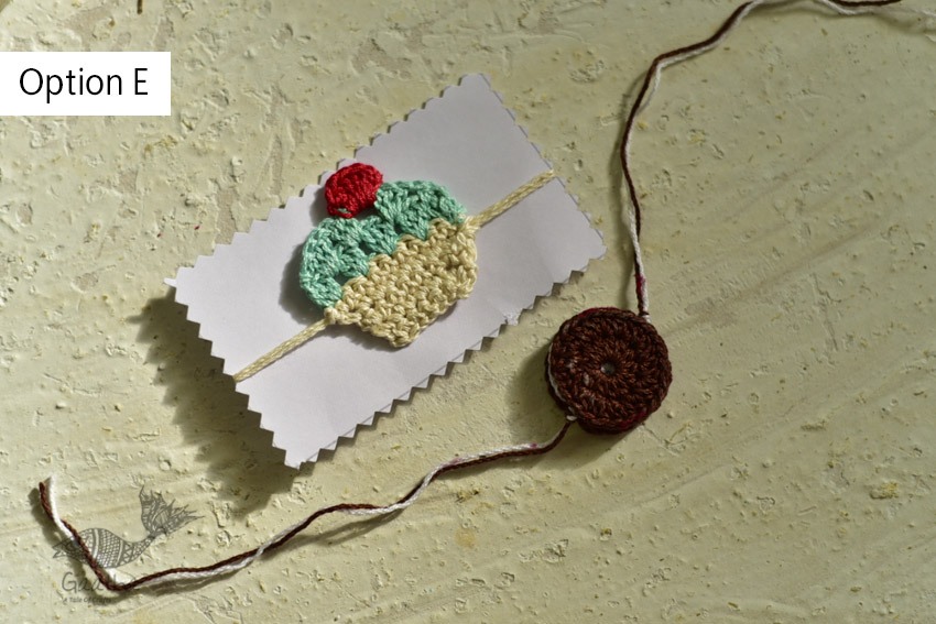 shop online latest collection of handmade crochet rakhi sets