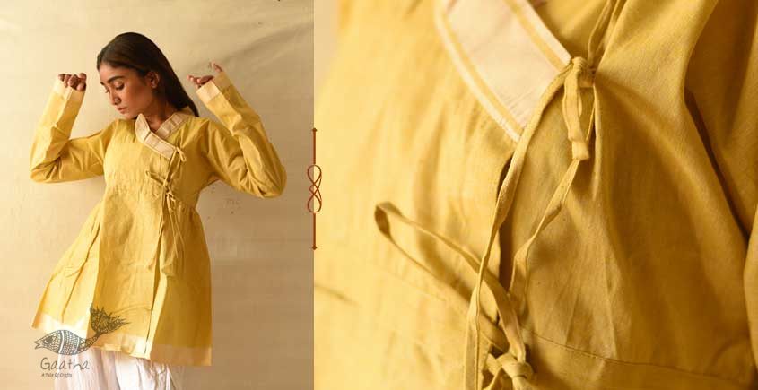 shop Unisex Handloom Cotton Kediyu - Light Yellow