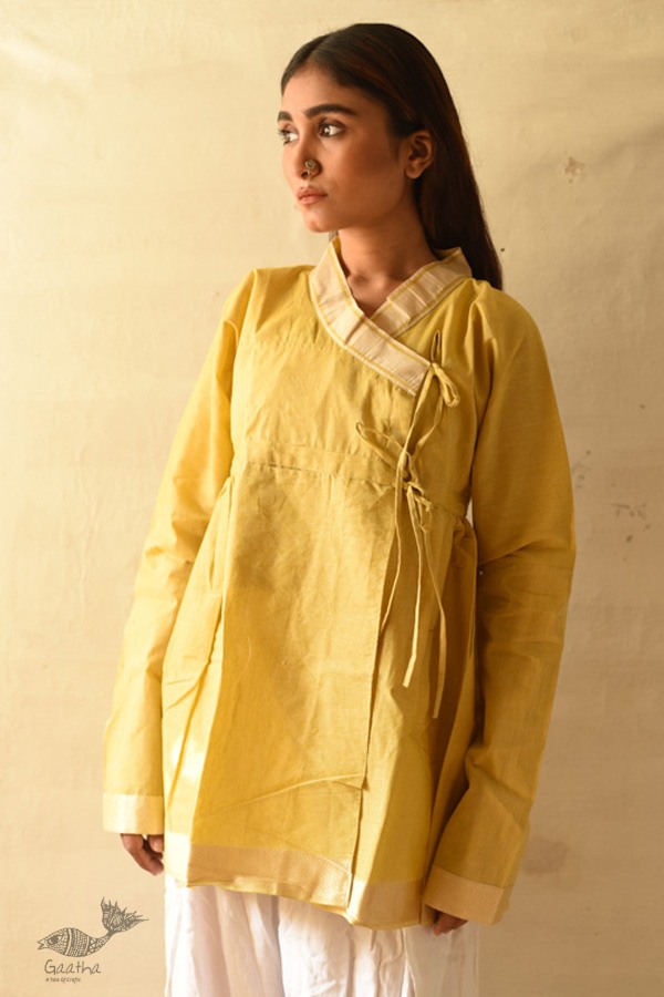 shop Unisex Handloom Cotton Kediyu - Light Yellow