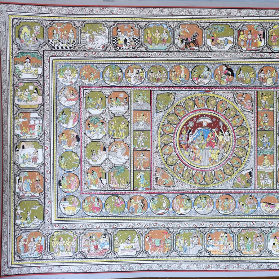 shop Natural Color Traditional patachitra Painting ~ Echoes of the Ramayan