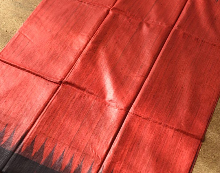 shop Pure Tussar Ghicha Handloom Silk Saree