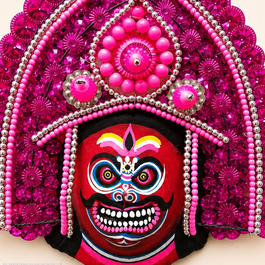 shop Handmade Wall Hanging Paper Mache Mask - Ravan