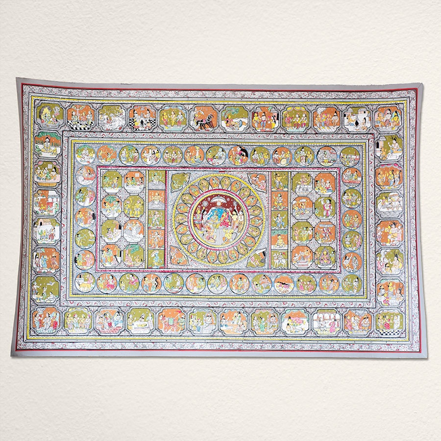 shop Natural Color Traditional patachitra Painting ~ Echoes of the Ramayan