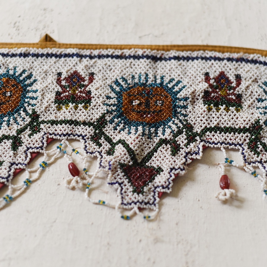 Bead Work ~ Antique Wall Hanging Toran - Sun Motif