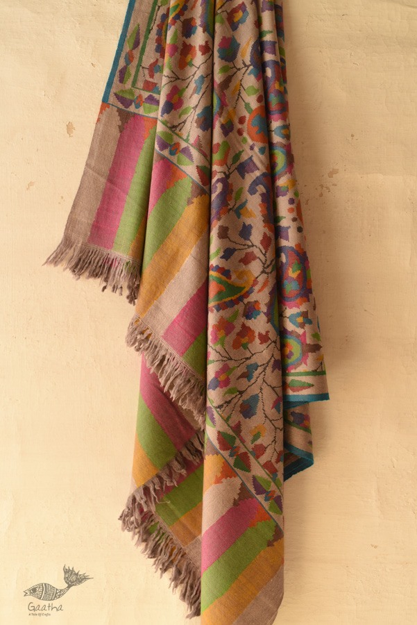 shop Kashmiri handwoven Pashmina Kani Shawl