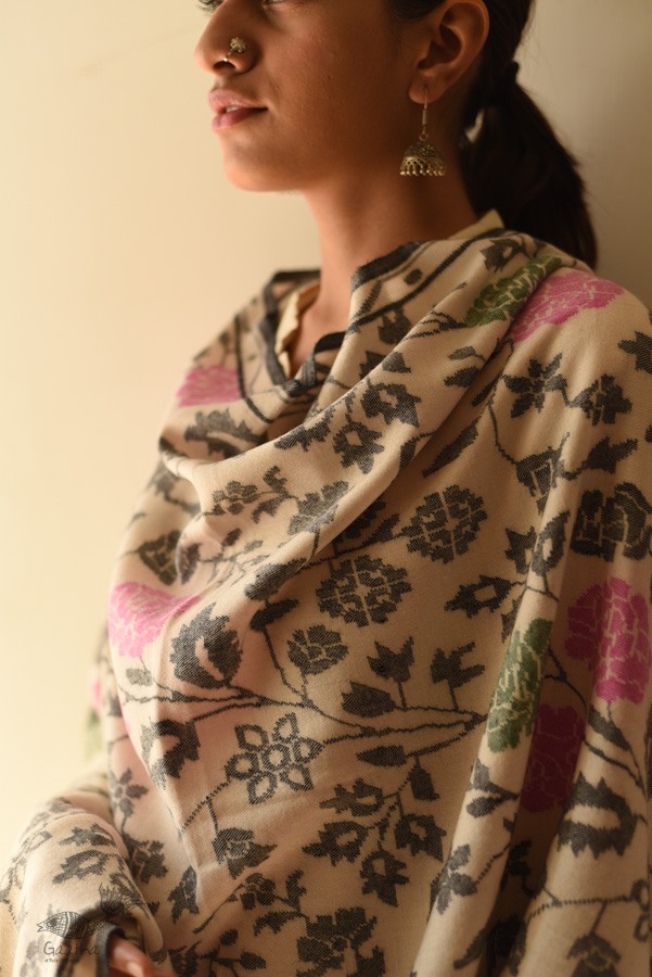 shop Kashmiri Pure Pashmina Wool ~ Kani Woven Shawl