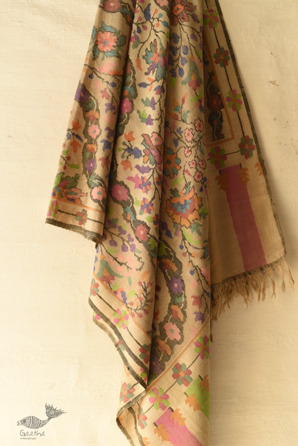 shop Kani Handwoven ~ Pure Pashmina Wool Kashmiri Shawl