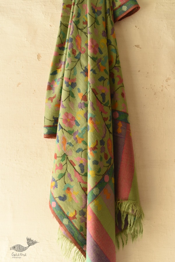 shop Kashmiri handwoven Pure Pashmina Kani Shawl