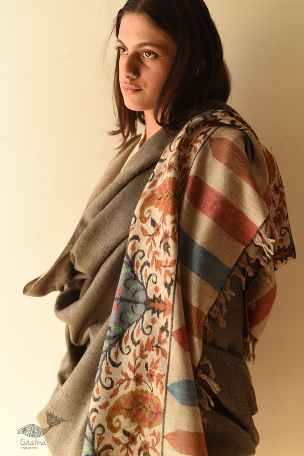 shop Kashmiri handwoven Pure Pashmina Kani Shawl