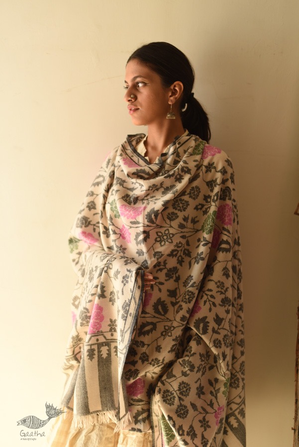 shop Kashmiri Pure Pashmina Wool ~ Kani Woven Shawl