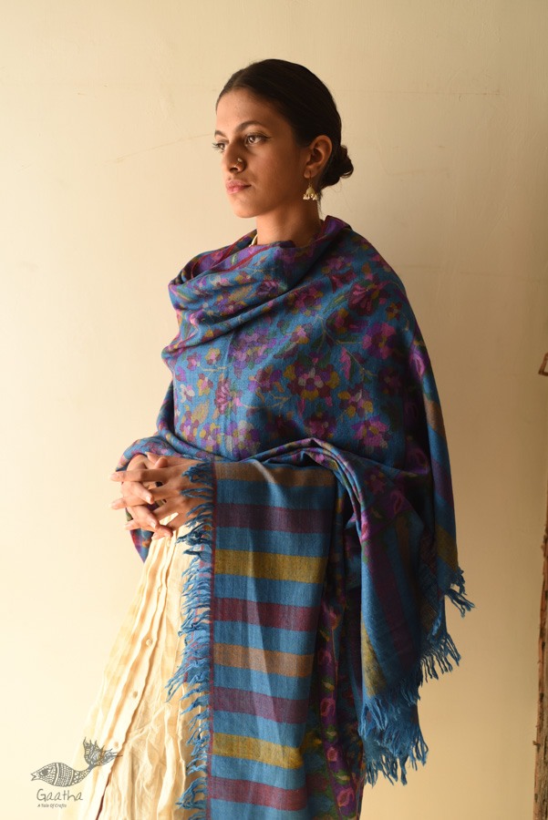 shop Kashmiri Shawl Pure Pashmina Kani Handwoven