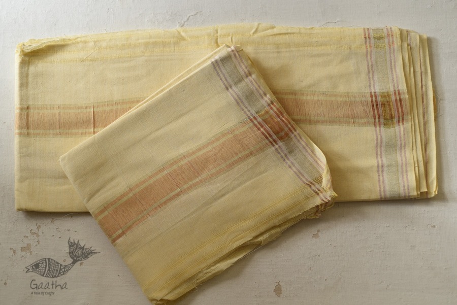 Handloom Cotton + Matka Silk Dhoti & Khes