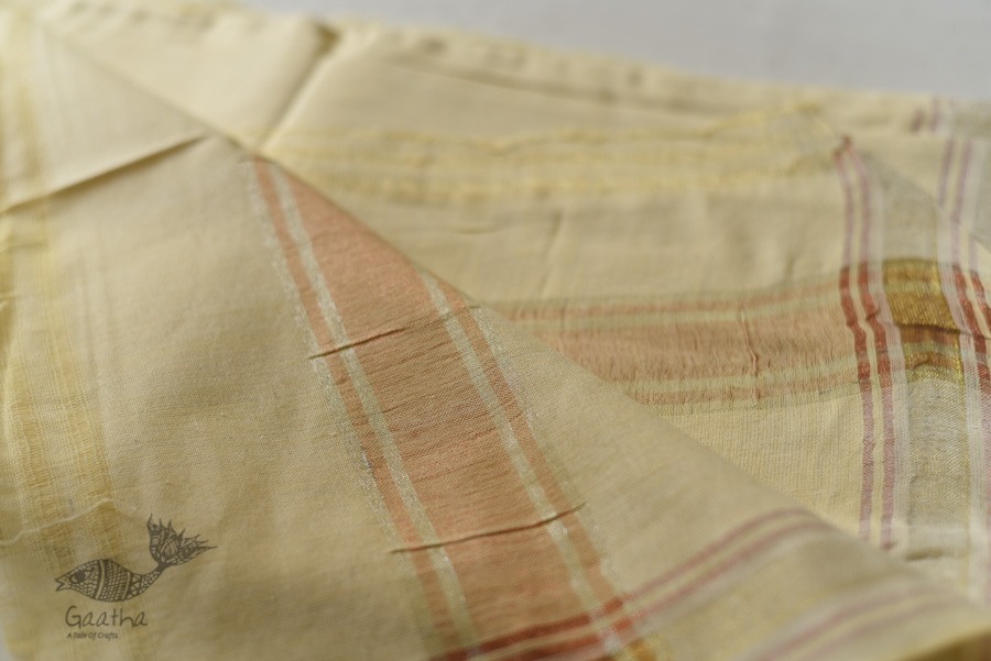 Handloom Cotton + Matka Silk Dhoti & Khes