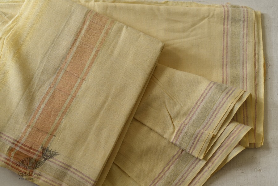 Handloom Cotton + Matka Silk Dhoti & Khes