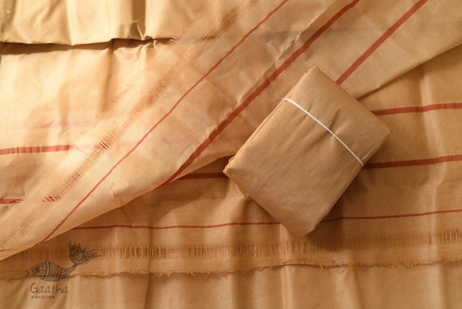 Handloom Dhoti Khes ~ Pure &  Natural Tassar + Tassar