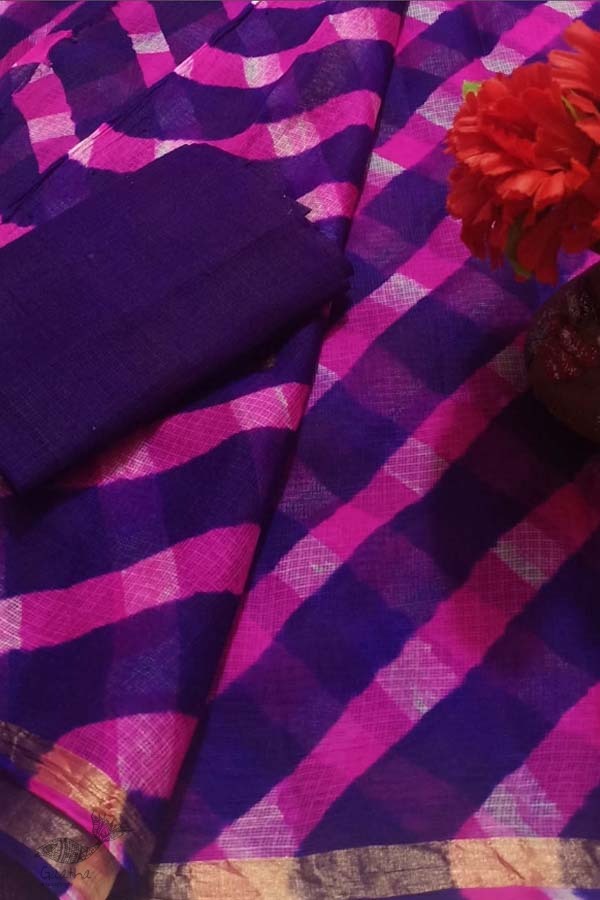 Madhumati ☙ Silk Kota Doria . Leheriya Saree  ☙ 1