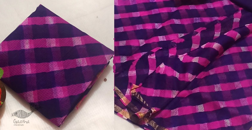 Madhumati ☙ Silk Kota Doria . Leheriya Saree  ☙ 1
