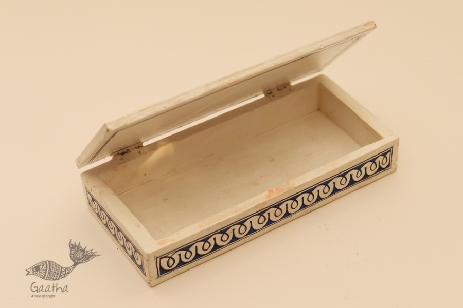 Wooden box ☀ Peacock (Blue) 103