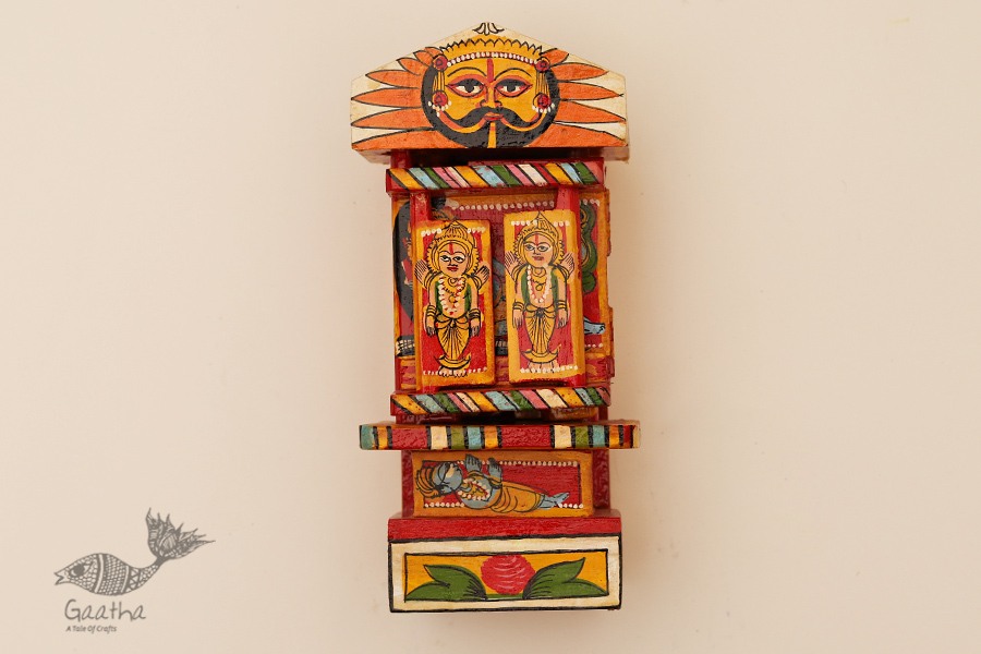 कथनिक ☀ Kaavad ~ A Wooden Shrine (Red - 20 cm) ~ 119