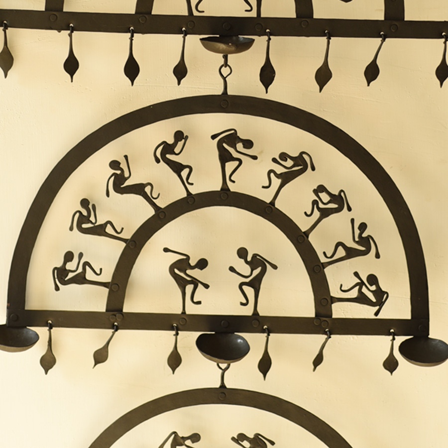 shop  Wrought Iron ~ Trible Wall Hanging Lamp Holder