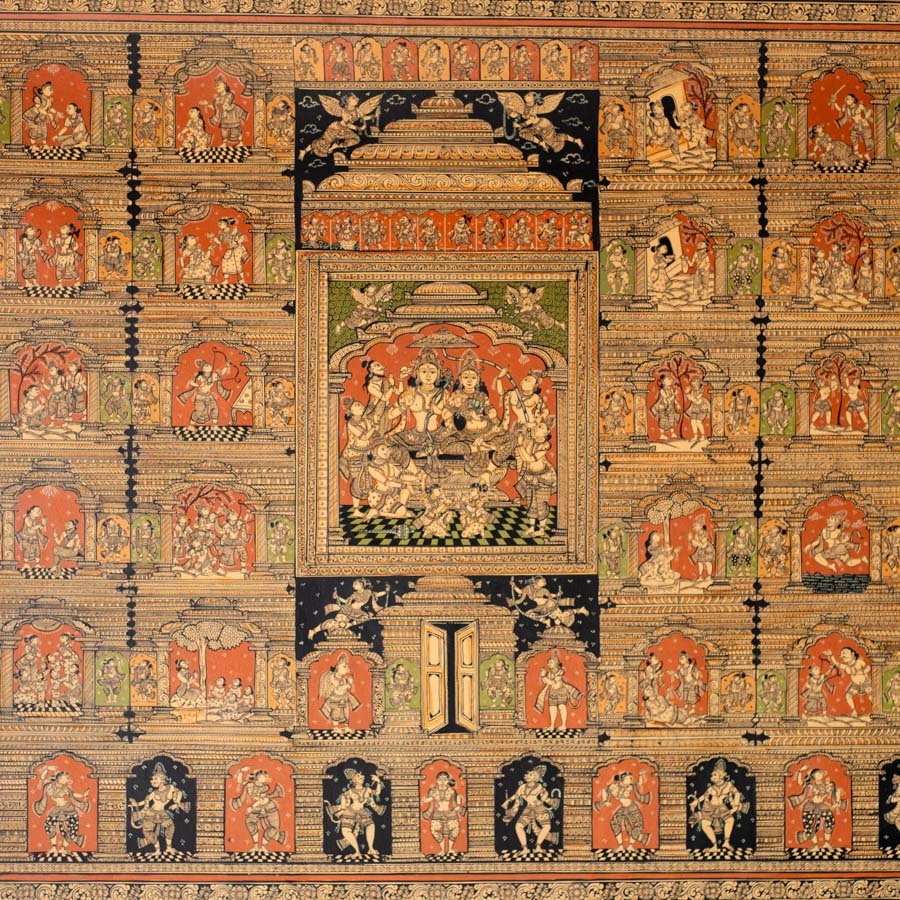 shop Pattachitra Traditional Painting of Ram Lila With Natural Color