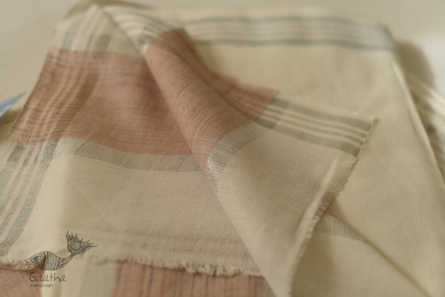 Handloom Matka Silk + Cotton Dhoti Khes - Zari Border