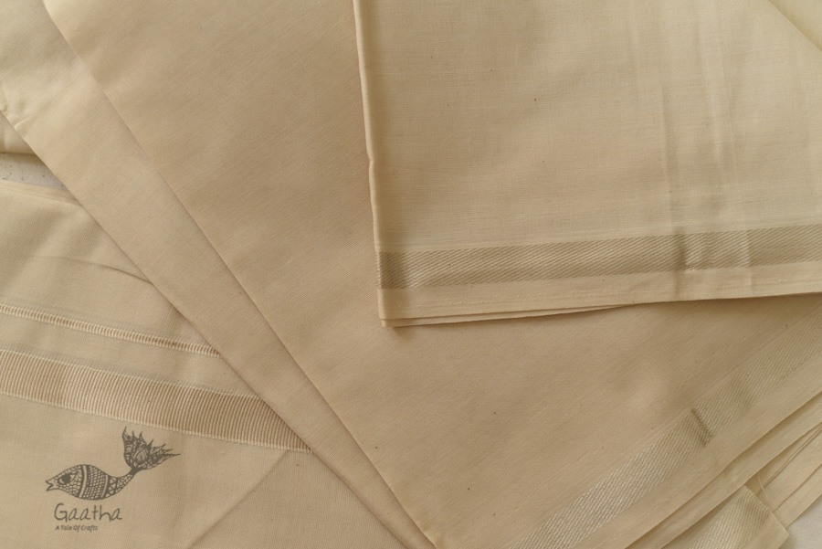 handloom cotton dhoti khes Cotton + Matka Silk