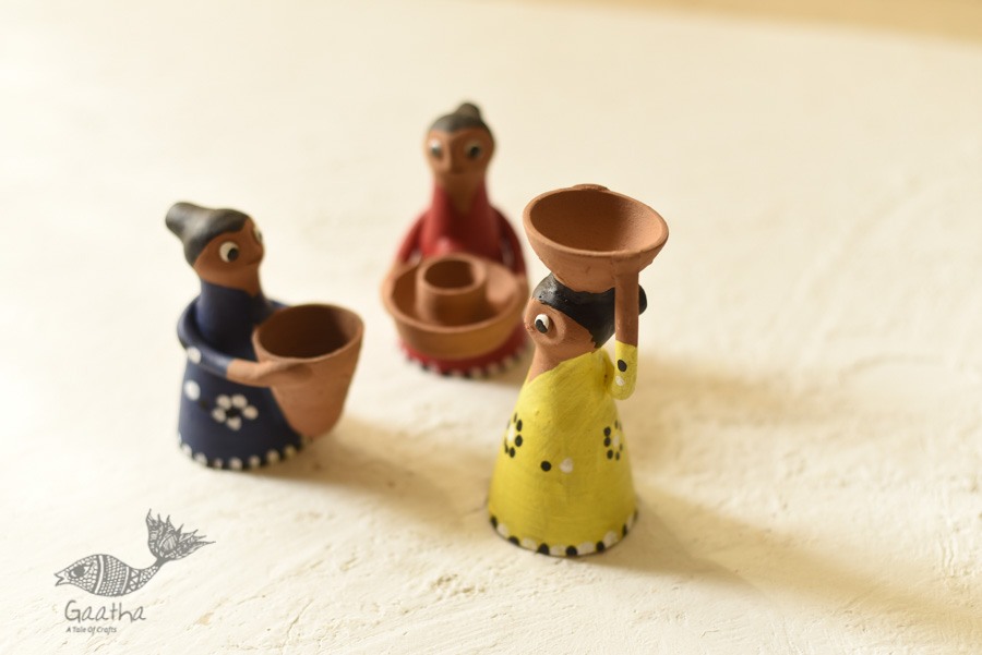 Shop Terracotta Handmade Clay Dolls (Set of Three)