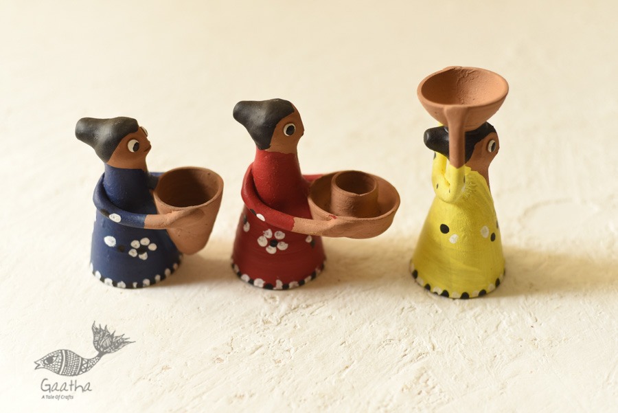 Shop Terracotta Handmade Clay Dolls (Set of Three)