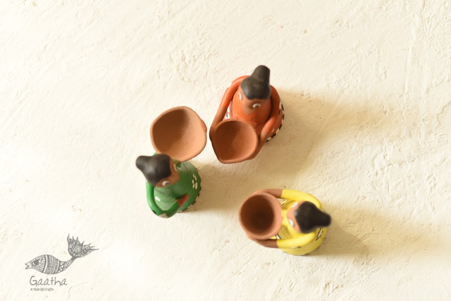 Shop Terracotta Handmade Clay Dolls (Set of Three)