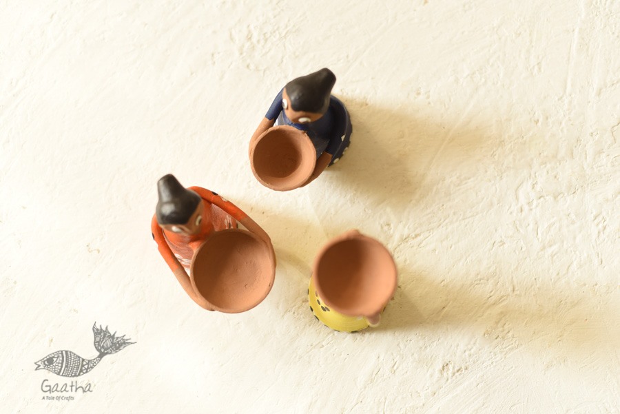 Shop Terracotta Handmade Clay Dolls (Set of Three)