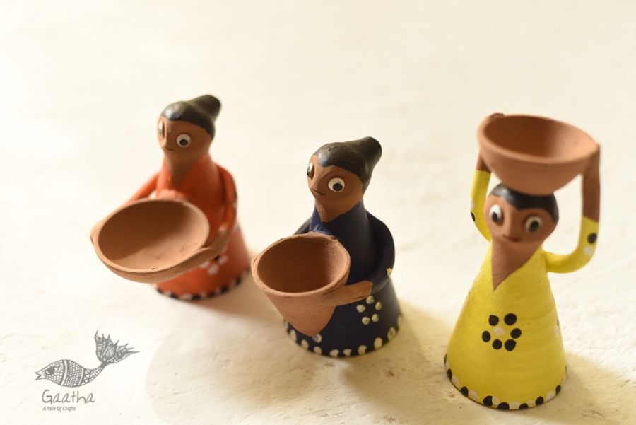 Shop Terracotta Handmade Clay Dolls (Set of Three)