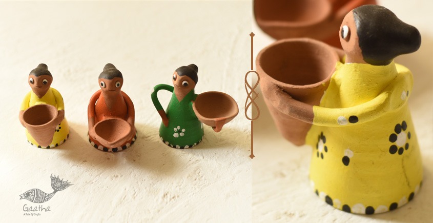 Shop Terracotta Handmade Clay Dolls (Set of Three)