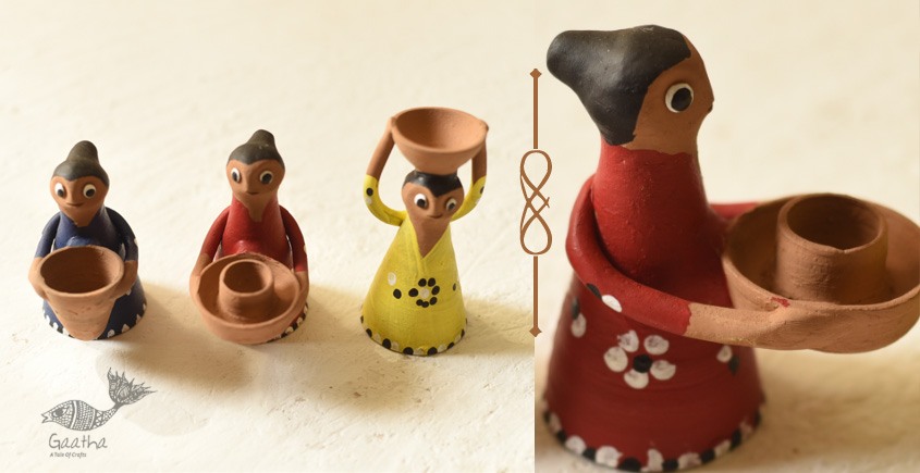 Shop Terracotta Handmade Clay Dolls (Set of Three)