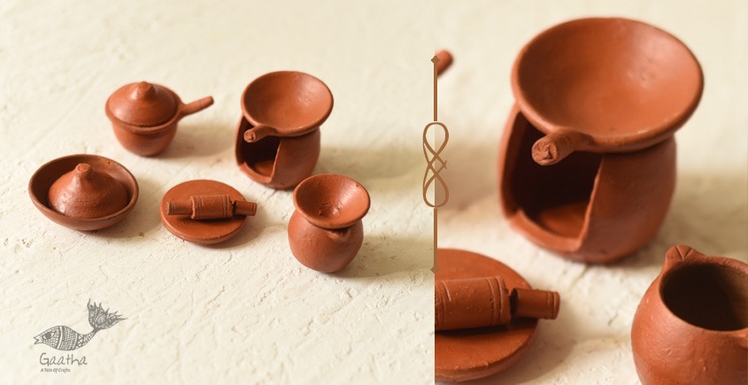 Shop Terracotta Handmade Clay - Miniature Kitchen Set