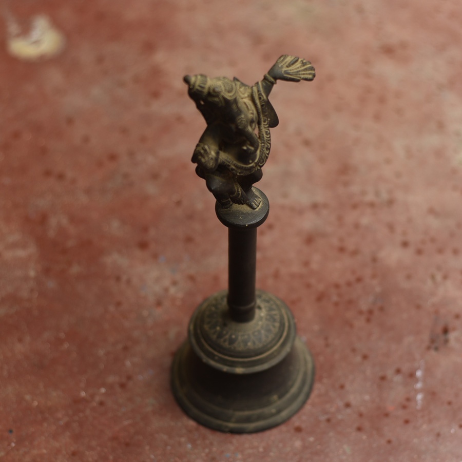 Shop Antique from Khajuraho Brass Ganesha Bell 