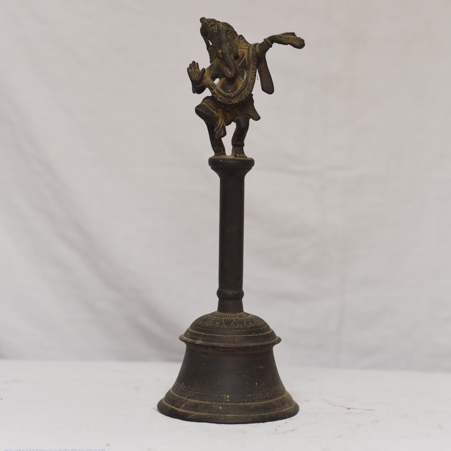 Shop Antique from Khajuraho Brass Ganesha Bell 
