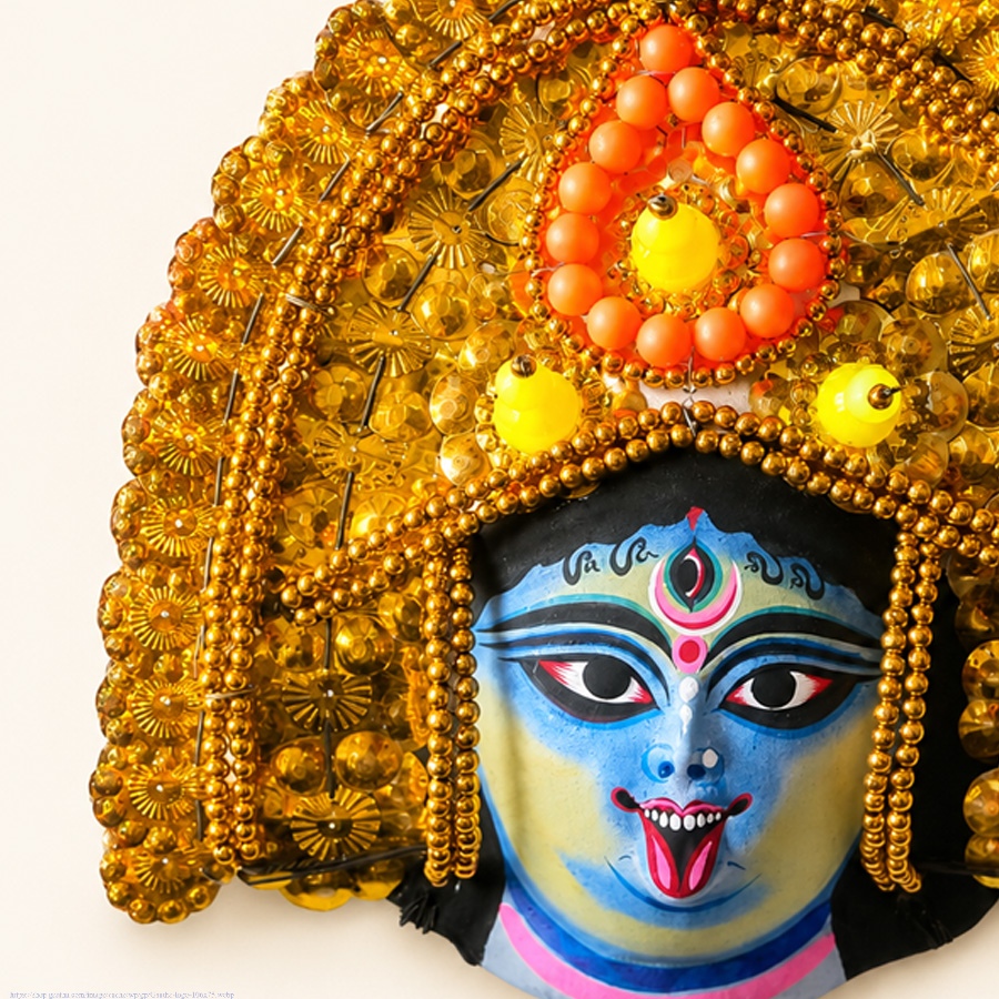 shop Handmade Paper Mache Chhau Kali Mask