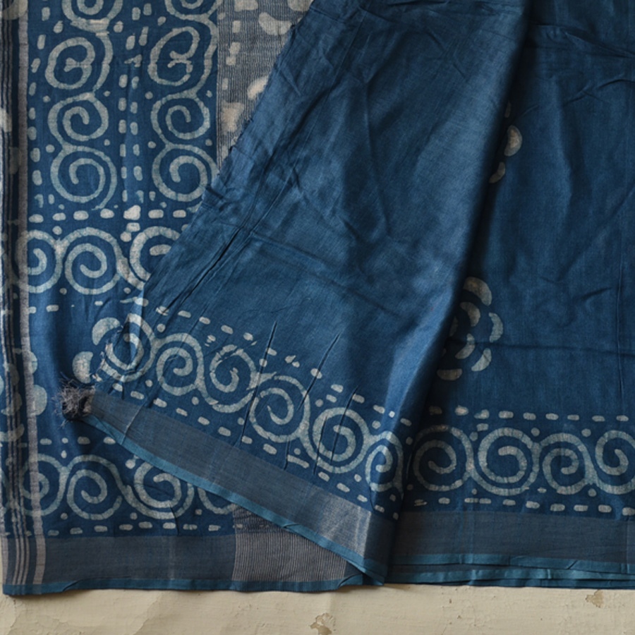 Shop Batik Printed Linen Saree