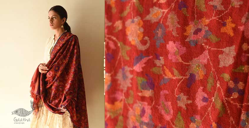 shop Kashmiri Kani Pashmina Wool Shawl