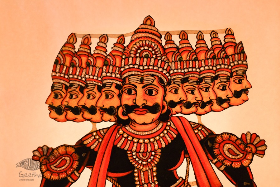 Handmade leather puppet- raavan -6