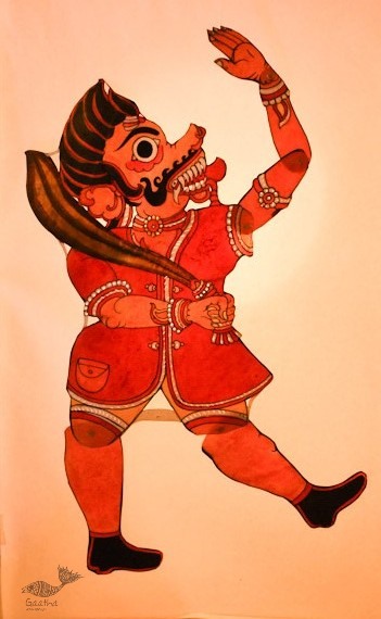 Handmade leather puppet | Asura