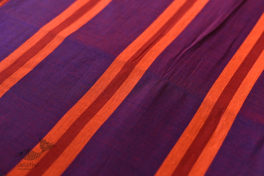 shop pure cotton handloom saree - purple