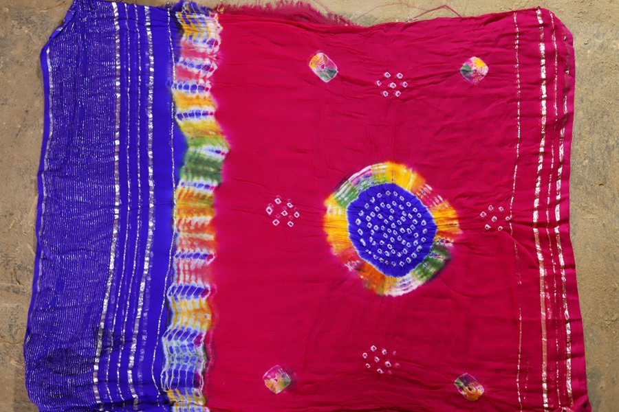 बीनणी ★ Chiffon laheriya Saree ★ 7