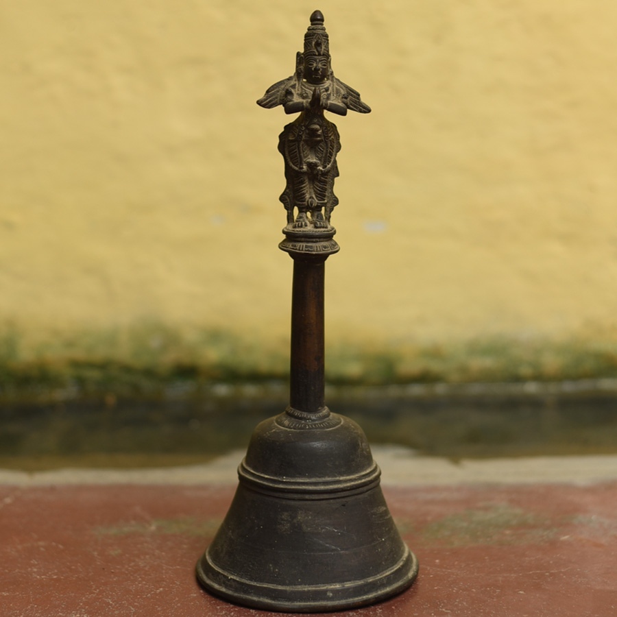 Shop Antique from Khajuraho Brass Garuda Bell 